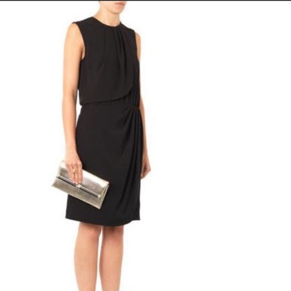 L'AGENCE Black Sleeveless Draped Dress Size 8